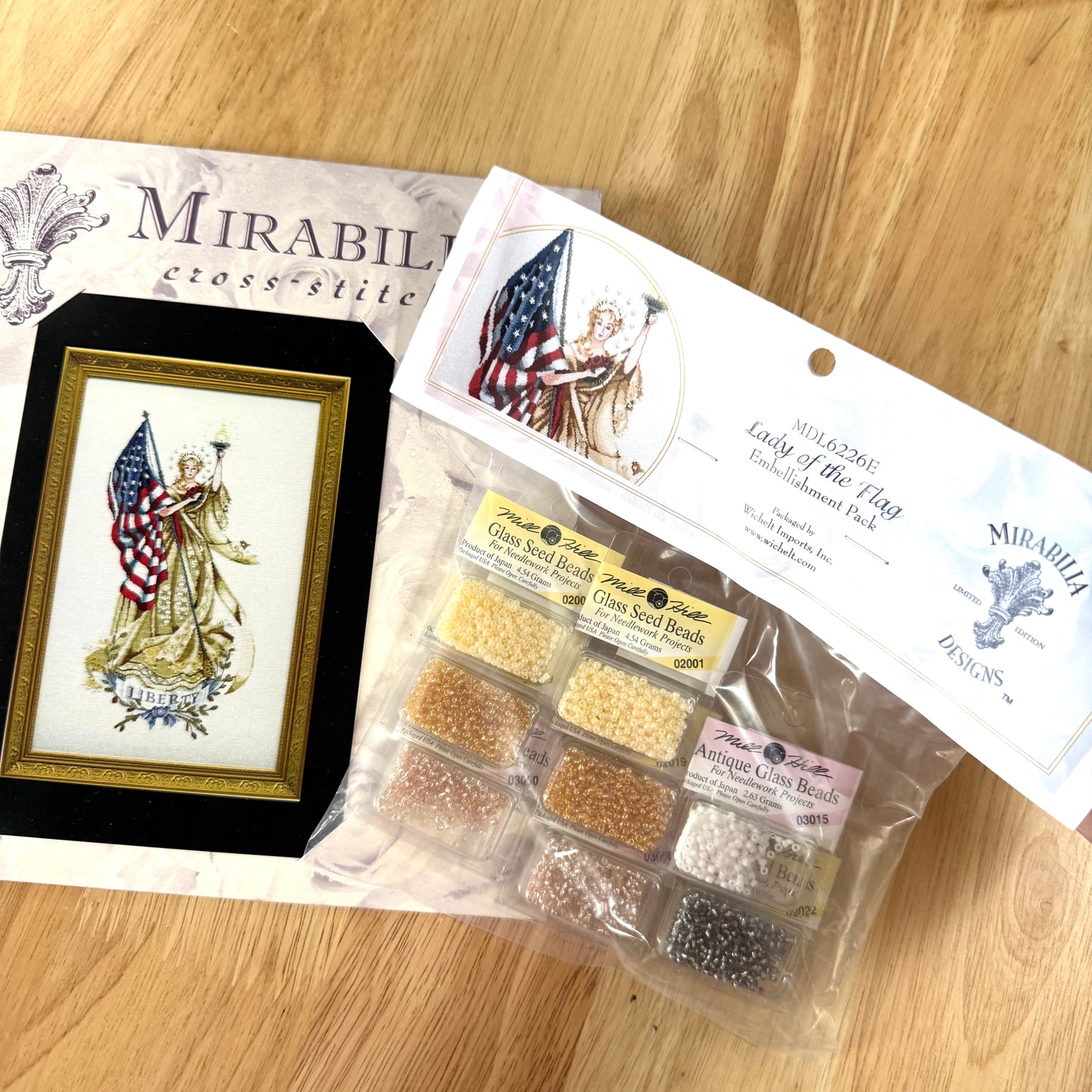 Lady of the Flag Chart and Bead Pack