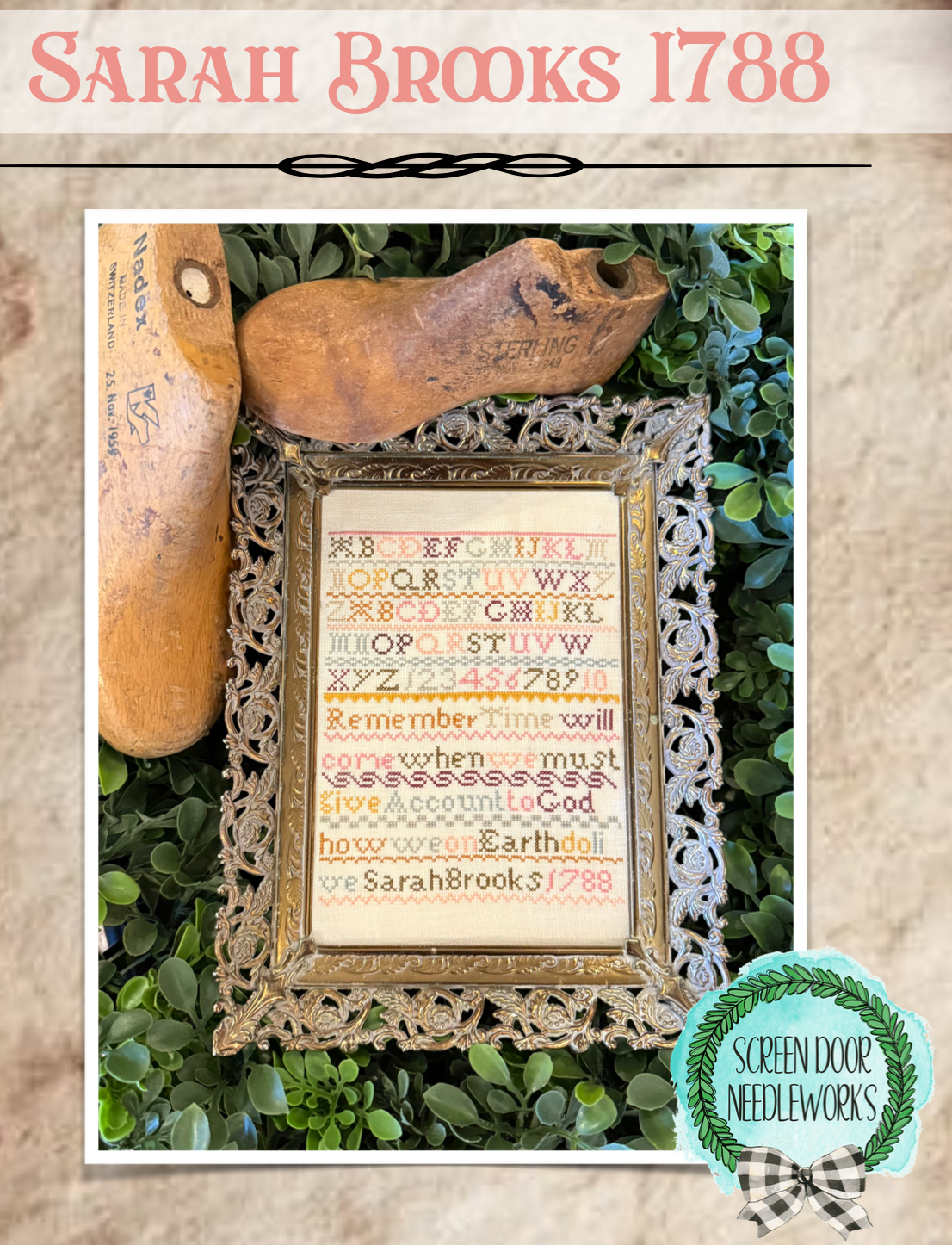 Sarah Brooks 1788 PDF Digital Download Cross Stitch Chart