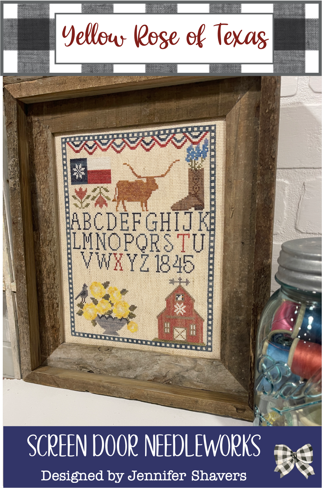 Yellow Rose of Texas Sampler Paper Chart