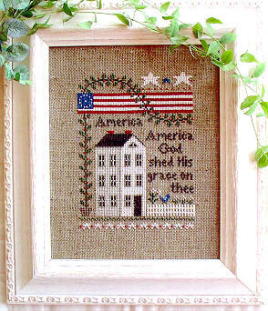 America Cross Stitch Chart by Little House Needleworks