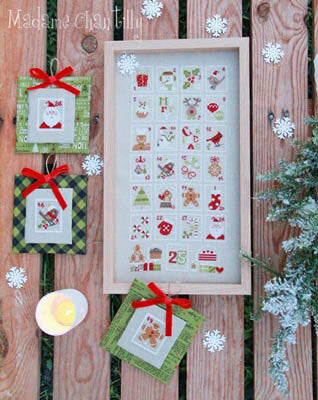 Christmas Stamps Cross Stitch Pattern by Madame Chantilly