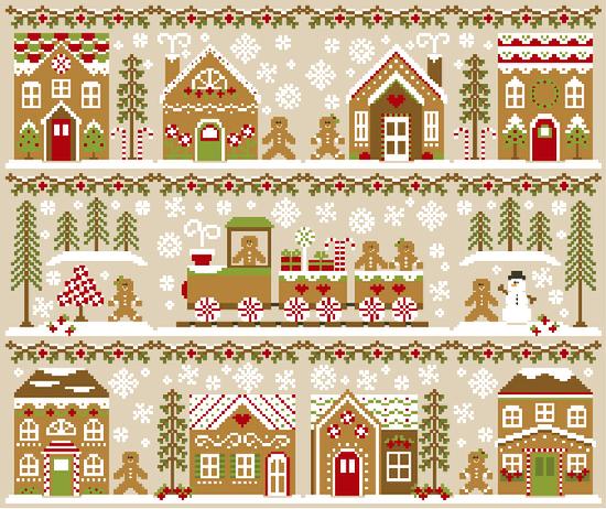 Gingerbread Village Complete Set by Country Cottage Needleworks