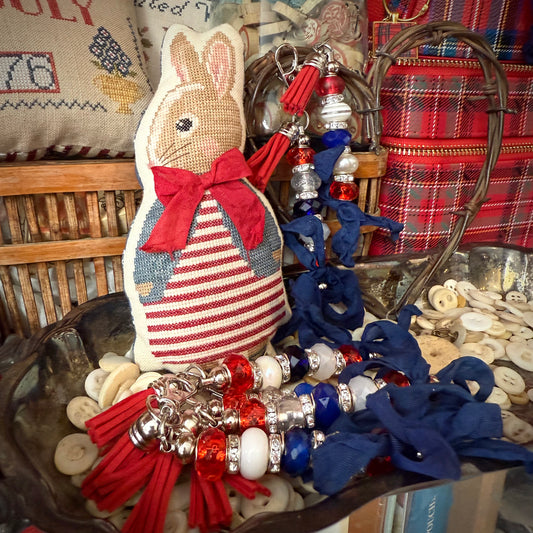Red White & Blue! Zipper Charms