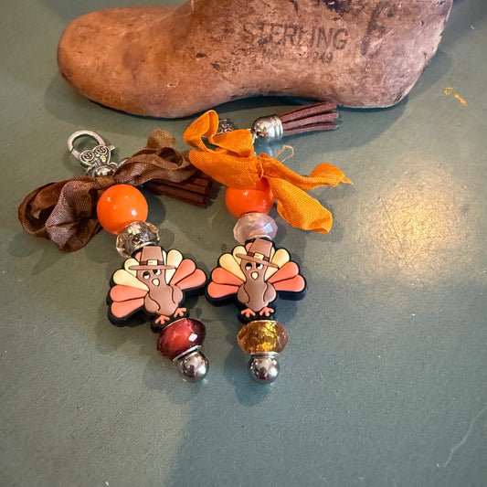 Fall Turkey Zipper Charms