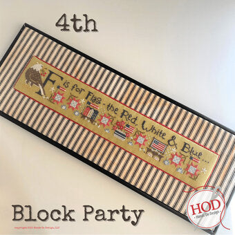 4th Block Party Cross Stitch Chart by Hands On Design