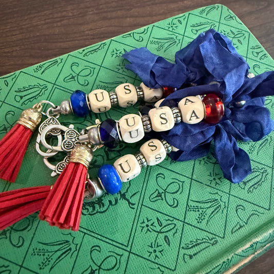USA Zipper Charms