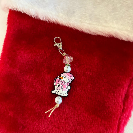 Christmas Snowman Zipper Charm