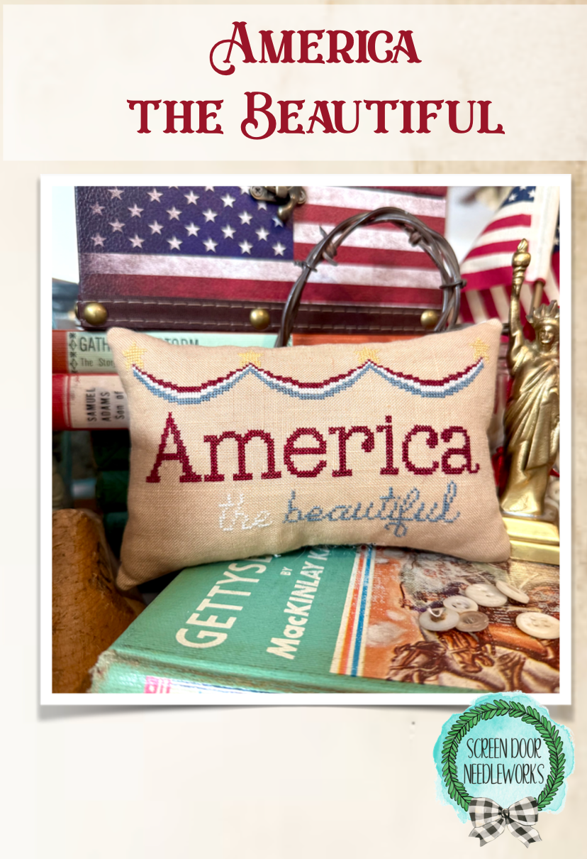 America the Beautiful PDF Digital Download Cross Stitch Chart