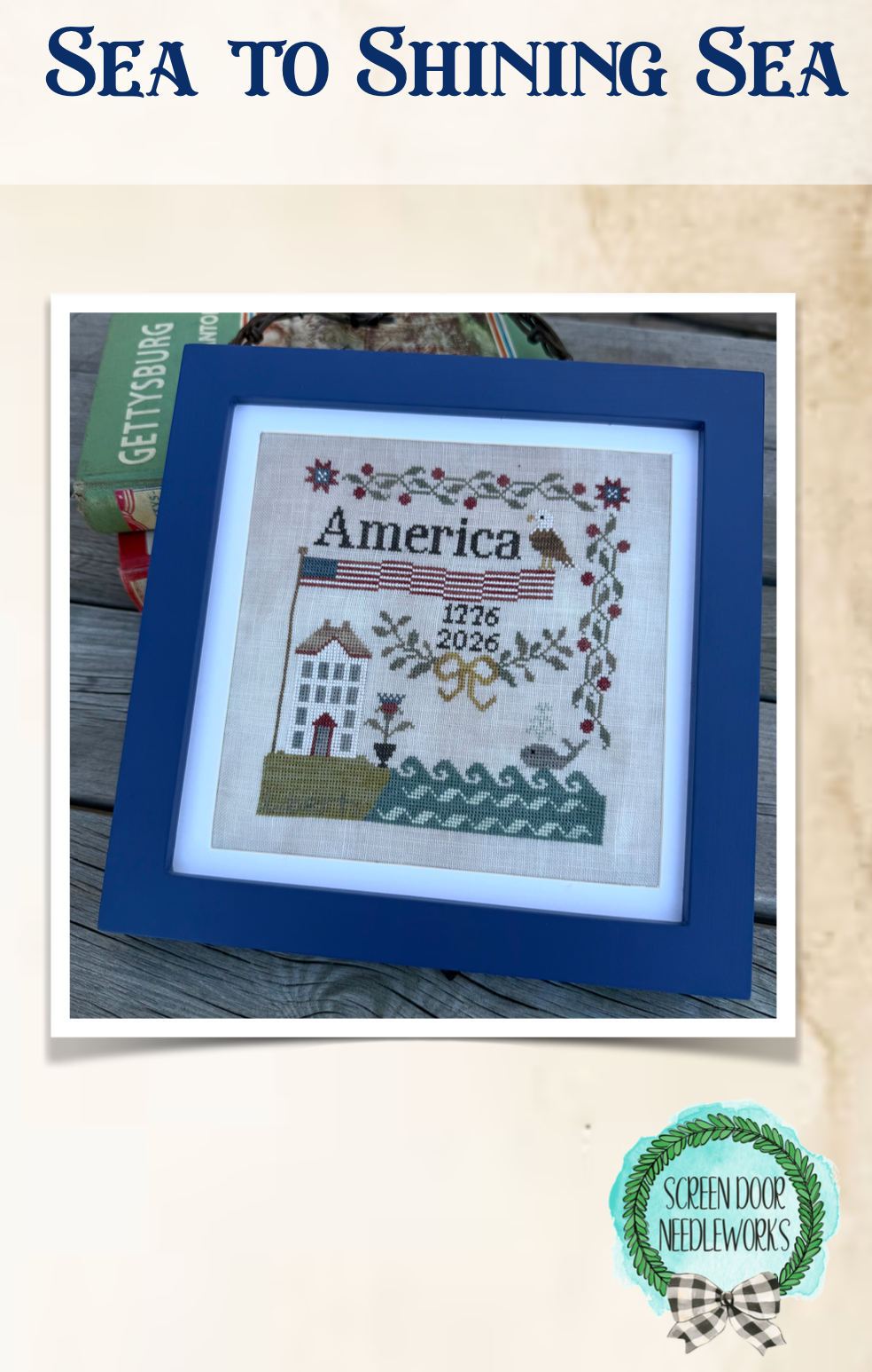 Sea to Shining Sea  PDF Digital Download Cross Stitch Chart