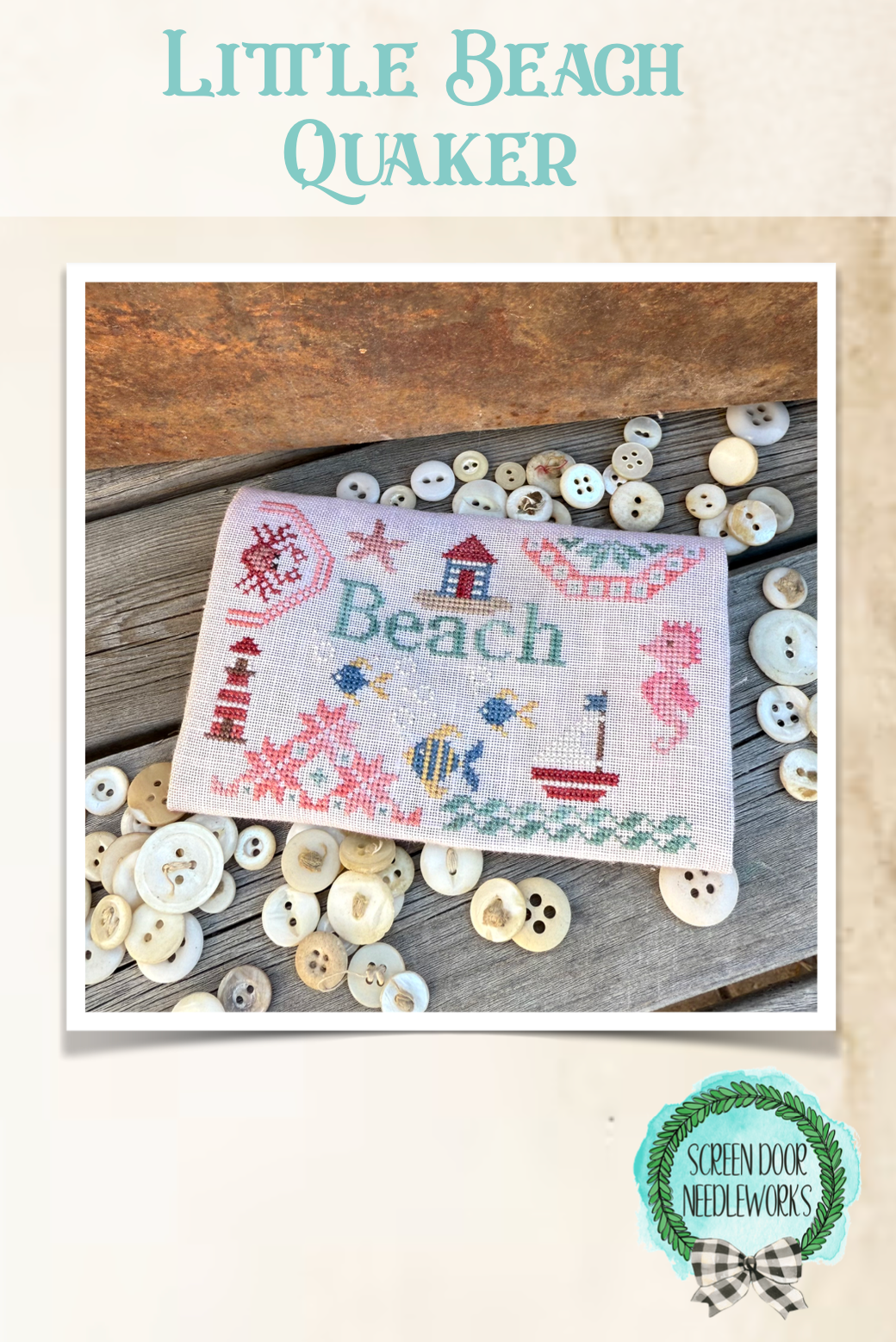 Little Beach Quaker PDF Digital Download Cross Stitch Chart