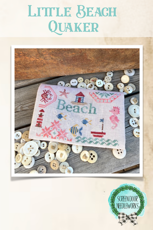 Little Beach Quaker PDF Digital Download Cross Stitch Chart