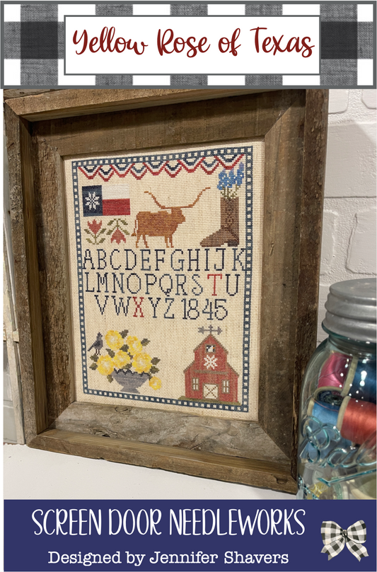 Yellow Rose of Texas Sampler Paper Chart